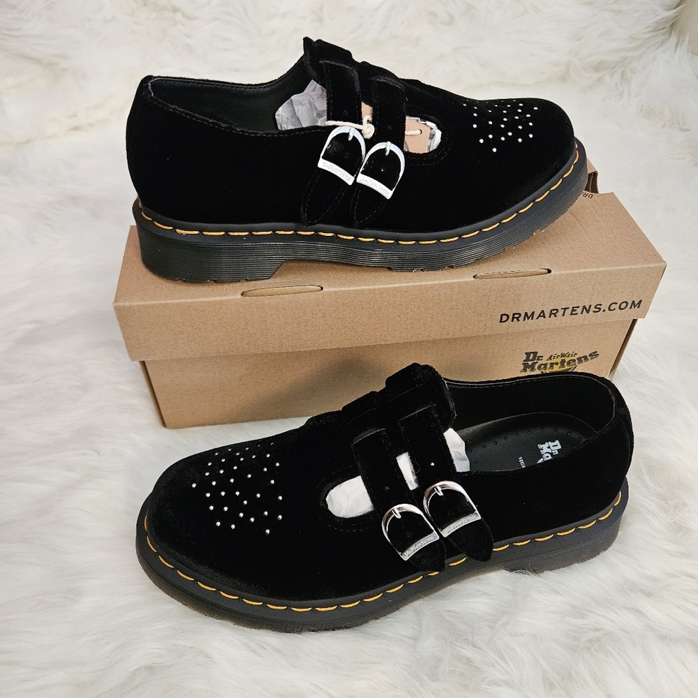Dr. MARTENS WOMENS SHOES BLACK VELVET SIZE 11